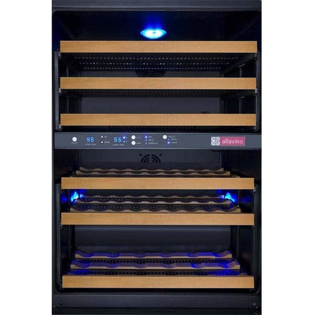 Allavino FlexCount 56 Bottle Dual Zone Black Left Hinge Wine Fridge VSWR56-2BWLN Wine Coolers VSWR56-2BWLN Wine Coolers Empire