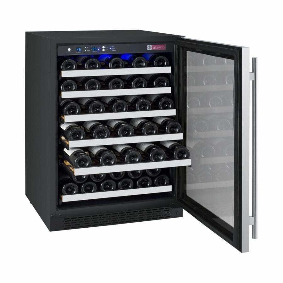 Allavino FlexCount 56 Bottle Dual Zone Stainless Door Right Hinge Wine Fridge VSWR56-2SSRN Wine Coolers VSWR56-2SSRN Wine Coolers Empire