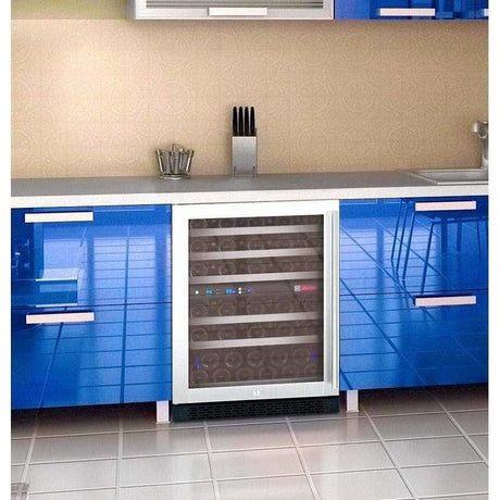Allavino FlexCount 56 Bottle Dual Zone Stainless Steel Left Hinge Wine Fridge VSWR56-2SSLN Wine Coolers VSWR56-2SSLN Wine Coolers Empire