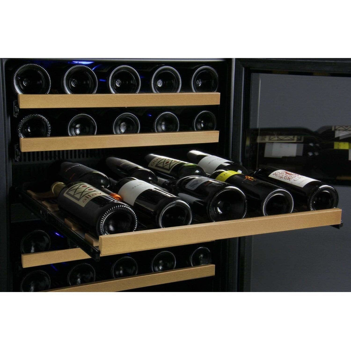 Allavino FlexCount 56 Bottle Single Zone Black Left Hinge Wine Fridge VSWR56-1BWLN Wine Coolers VSWR56-1BWLN Wine Coolers Empire