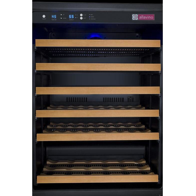 Allavino FlexCount 56 Bottle Single Zone Black Right Hinge Wine Fridge VSWR56-1BWRN Wine Coolers VSWR56-1BWRN Wine Coolers Empire