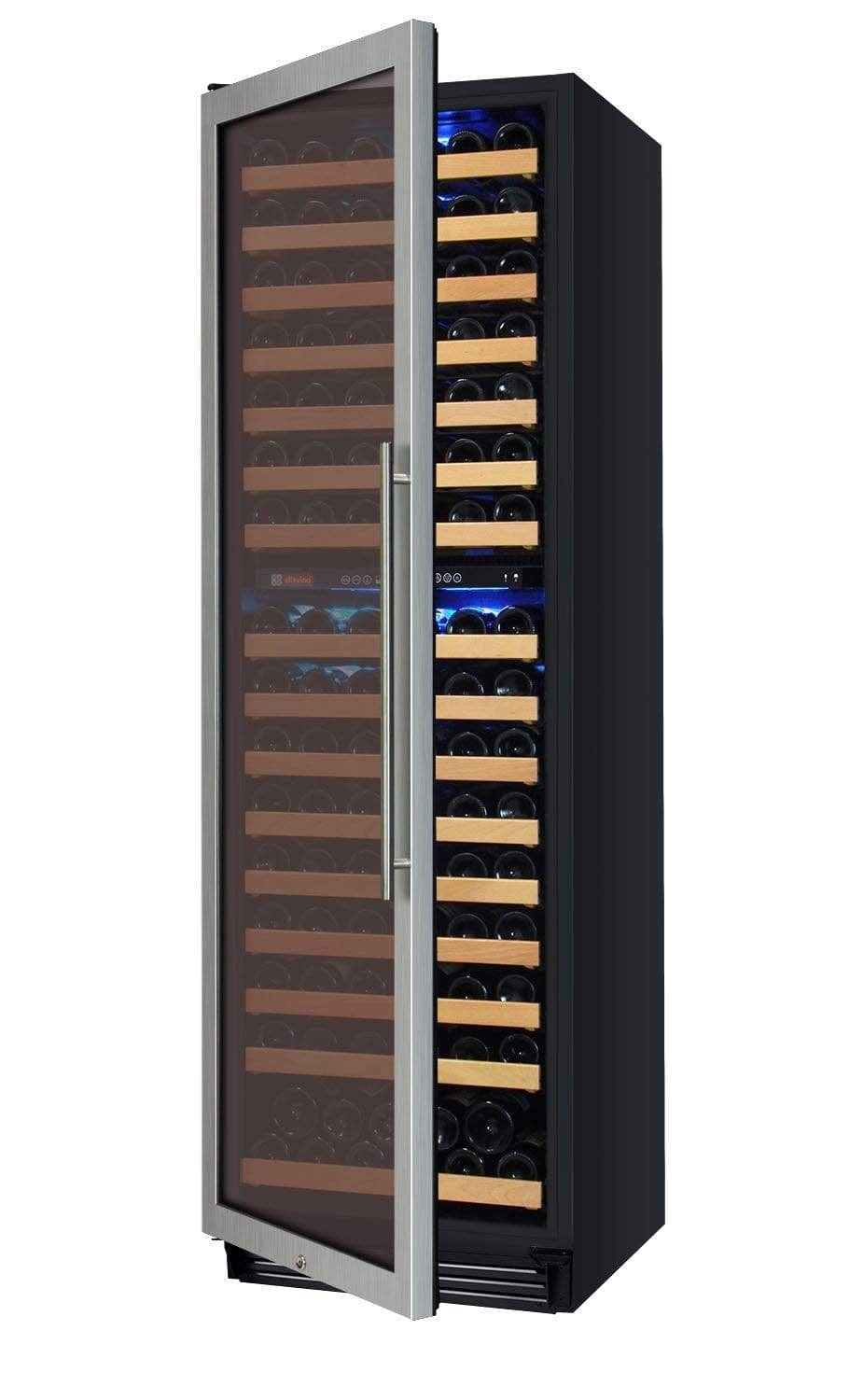 Allavino FlexCount Classic II Tru-Vino 172 Bottle Dual Zone Stainless Steel Left Hinge Wine Refrigerator YHWR172-2SL20 Wine Coolers YHWR172-2SL20 Wine Coolers Empire