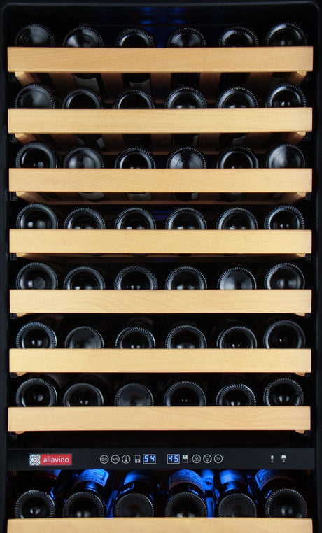Allavino FlexCount Classic II Tru-Vino 172 Bottle Dual Zone Stainless Steel Right Hinge Wine Refrigerator YHWR172-2SR20 Wine Coolers YHWR172-2SR20 Wine Coolers Empire