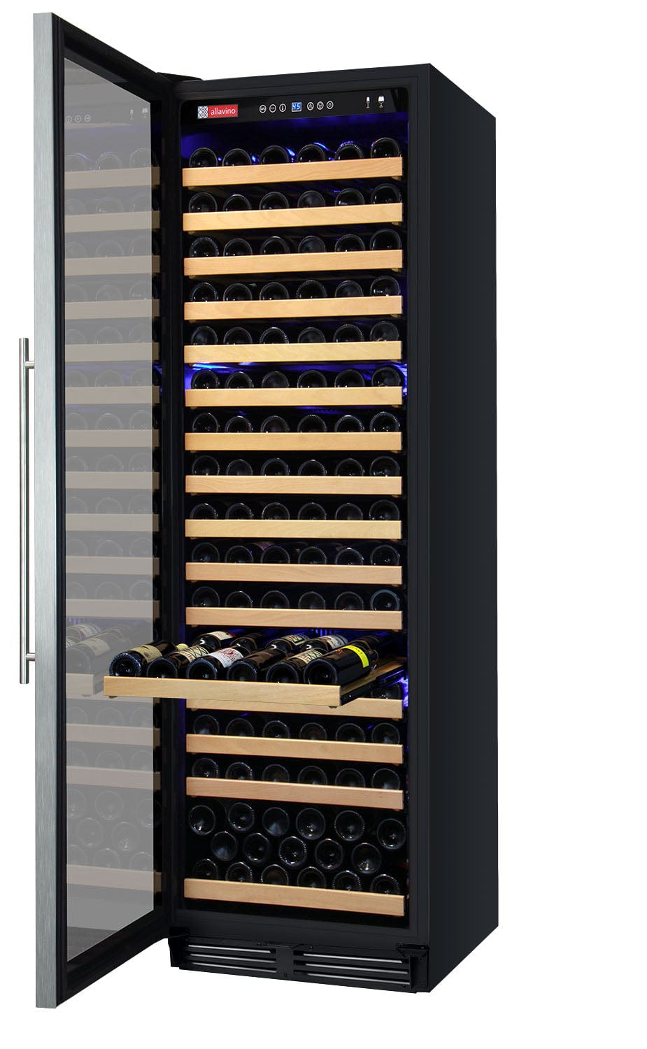 Allavino FlexCount Classic II Tru-Vino 174 Bottle Single Zone Stainless Steel Left Hinge Wine Fridge YHWR174-1SL20 Wine Coolers YHWR174-1SL20 Wine Coolers Empire