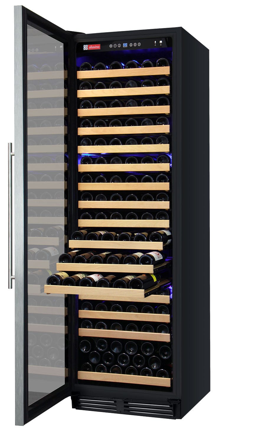 Allavino FlexCount Classic II Tru-Vino 174 Bottle Single Zone Stainless Steel Left Hinge Wine Fridge YHWR174-1SL20 Wine Coolers YHWR174-1SL20 Wine Coolers Empire