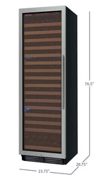 Allavino FlexCount Classic II Tru-Vino 174 Bottle Single Zone Stainless Steel Left Hinge Wine Fridge YHWR174-1SL20 Wine Coolers YHWR174-1SL20 Wine Coolers Empire