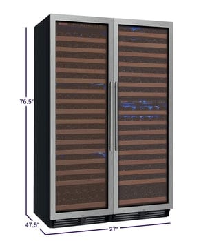 Allavino FlexCount Classic II Tru-Vino 346 Bottle Three Zone Stainless Steel Wine Cooler 3Z-YHWR7274-S20 Wine Coolers 3Z-YHWR7274-S20 Wine Coolers Empire