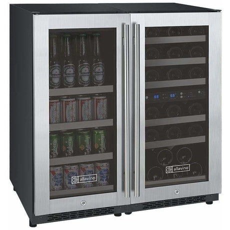 Allavino FlexCount Dual Zone Wine and Beverage Fridge 3Z-VSWB15-3SST Wine/Beverage Coolers Combo 3Z-VSWB15-3SST Wine Coolers Empire