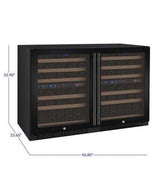 Allavino FlexCount II Tru-Vino 112 Bottle Four Zone Black Wine Fridge 2X-VSWR56-2B20 Wine Coolers 2X-VSWR56-2B20 Wine Coolers Empire