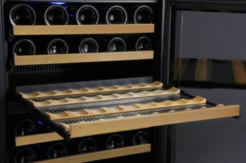 Allavino FlexCount II Tru-Vino 112 Bottle Four Zone Black Wine Fridge 2X-VSWR56-2B20 Wine Coolers 2X-VSWR56-2B20 Wine Coolers Empire