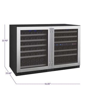 Allavino FlexCount II Tru-Vino 112 Bottle Three Zone Stainless Steel Wine Refrigerator 3Z-VSWR5656-S20 Wine Coolers 3Z-VSWR5656-S20 Wine Coolers Empire