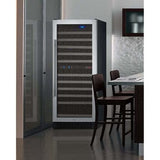 Allavino FlexCount II Tru-Vino 121 Bottle Dual Zone Stainless Steel Right Hinge Wine Fridge VSWR121-2SR20 Wine Coolers VSWR121-2SR20 Wine Coolers Empire