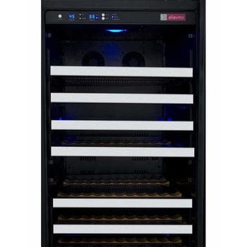 Allavino FlexCount II Tru-Vino 128 Bottle Single Zone Stainless Steel Left Hinge Wine Fridge VSWR128-1SL20 Wine Coolers VSWR128-1SL20 Wine Coolers Empire