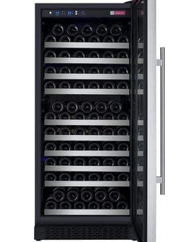 Allavino FlexCount II Tru-Vino 128 Bottle Single Zone Stainless Steel Right Hinge Wine Refrigerator VSWR128-1SR20 Wine Coolers VSWR128-1SR20 Wine Coolers Empire