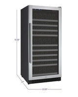 Allavino FlexCount II Tru-Vino 128 Bottle Single Zone Stainless Steel Right Hinge Wine Refrigerator VSWR128-1SR20 Wine Coolers VSWR128-1SR20 Wine Coolers Empire