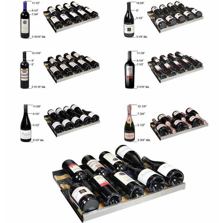 Allavino FlexCount II Tru-Vino 172 Bottle Dual Zone Black Left Hinge Wine Fridge VSWR172-2BL20 Wine Coolers VSWR172-2BL20 Wine Coolers Empire