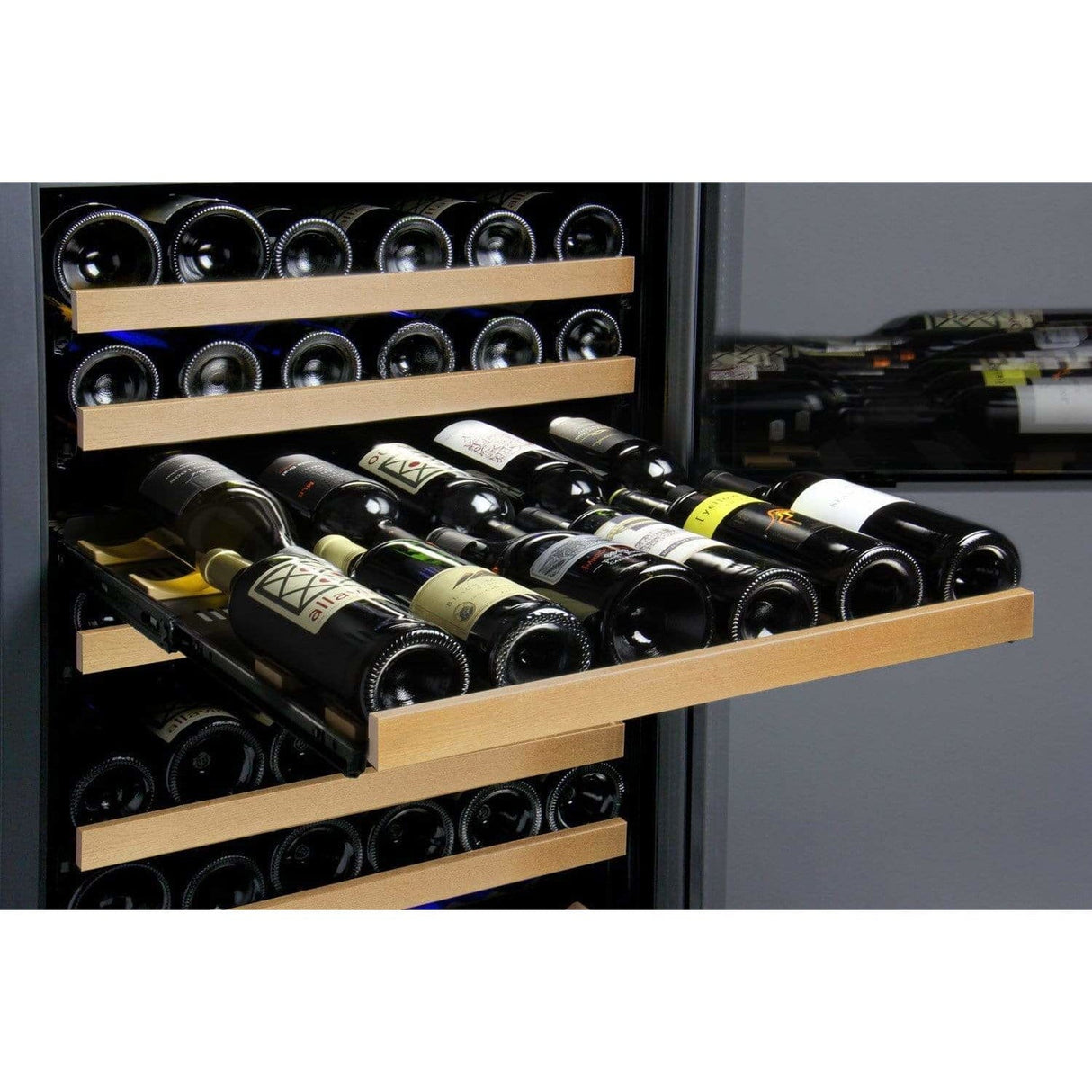 Allavino FlexCount II Tru-Vino 177 Bottle Black Left Hinge Wine Fridge VSWR177-1BL20 Wine Coolers VSWR177-1BL20 Wine Coolers Empire