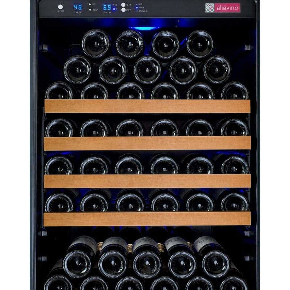 Allavino FlexCount II Tru-Vino 177 Bottle Black Left Hinge Wine Fridge VSWR177-1BL20 Wine Coolers VSWR177-1BL20 Wine Coolers Empire