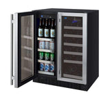 Allavino FlexCount II Tru-Vino 18 Bottle/66 Can Dual Zone Stainless Steel Beverage/Wine Fridge VSWB-2SF20 Wine/Beverage Coolers Combo VSWB-2SF20 Wine Coolers Empire