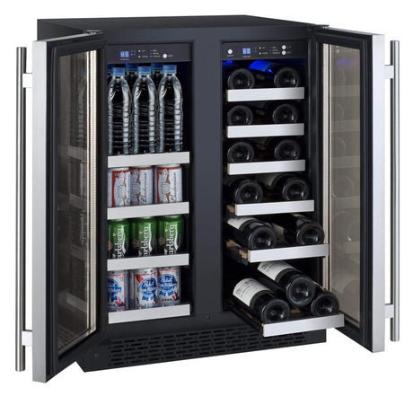 Allavino FlexCount II Tru-Vino 18 Bottle/66 Can Dual Zone Stainless Steel Beverage/Wine Fridge VSWB-2SF20 Wine/Beverage Coolers Combo VSWB-2SF20 Wine Coolers Empire