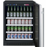 Allavino FlexCount II Tru-Vino 24" Wide Stainless Steel Left Hinge Beverage Fridge VSBC24-SL20 Beverage Centers VSBC24-SL20 Wine Coolers Empire