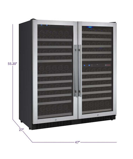 Allavino FlexCount II Tru-Vino 249 Bottle Three Zone Stainless Steel Wine Refrigerator 3Z-VSWR2128-S20 Wine Coolers 3Z-VSWR2128-S20 Wine Coolers Empire
