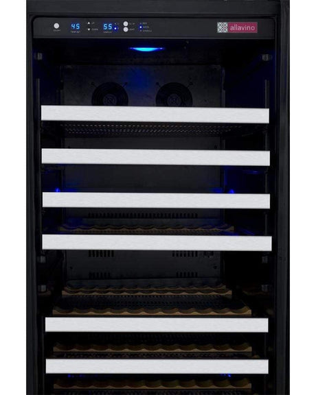 Allavino FlexCount II Tru-Vino 256 Bottle Dual Zone Stainless Steel Wine Fridge 2X-VSWR128-1S20 Wine Coolers 2X-VSWR128-1S20 Wine Coolers Empire