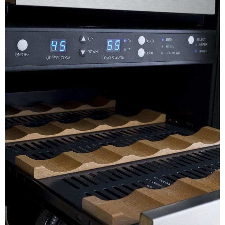 Allavino FlexCount II Tru-Vino 30 Bottle Dual Zone Stainless Steel Left Hinge Wine Fridge VSWR30-2SL20 Wine Coolers VSWR30-2SL20 Wine Coolers Empire