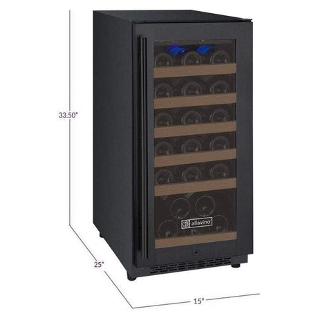 Allavino FlexCount II Tru-Vino 30 Bottle Single Zone Black Wine Fridge VSWR30-1BR20 Wine Coolers Wine Coolers Empire