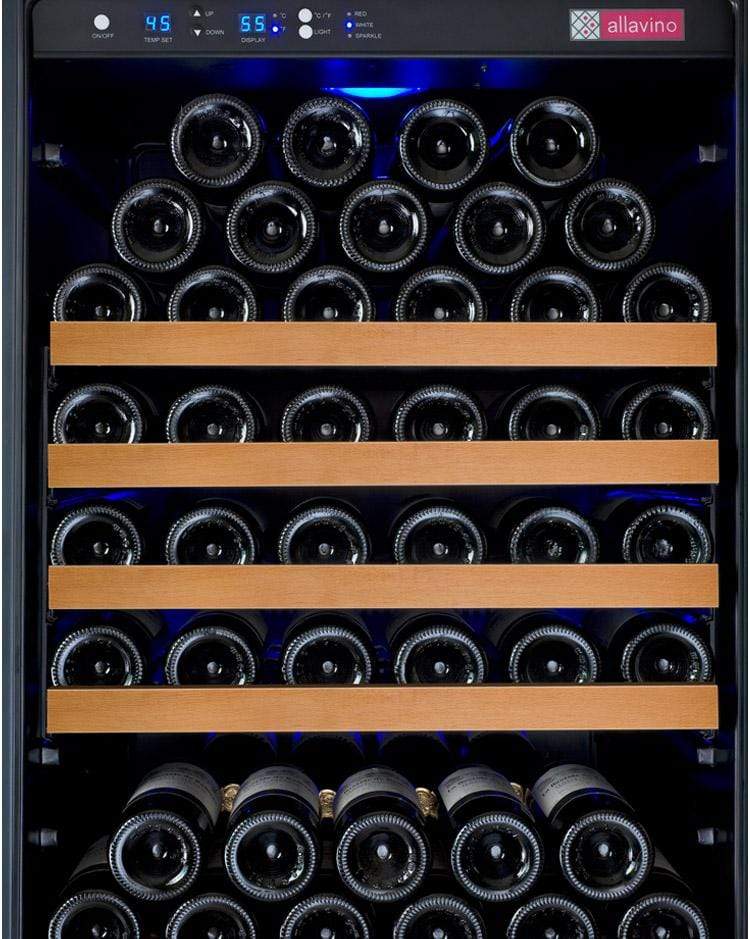 Allavino FlexCount II Tru-Vino 344 Bottle Four Zone Black Wine Fridge 2X-VSWR172-2B20 Wine Coolers 2X-VSWR172-2B20 Wine Coolers Empire