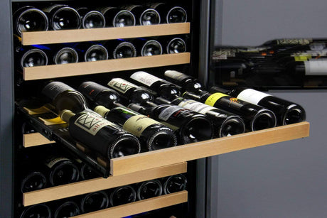 Allavino FlexCount II Tru-Vino 344 Bottle Four Zone Black Wine Fridge 2X-VSWR172-2B20 Wine Coolers 2X-VSWR172-2B20 Wine Coolers Empire