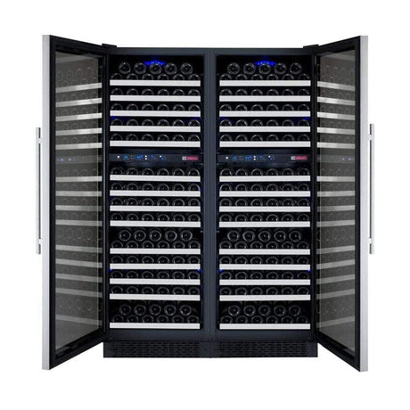 Allavino FlexCount II Tru-Vino 344 Bottle Four Zone Stainless Steel Wine Fridge 2X-VSWR172-2S20 Wine Coolers 2X-VSWR172-2S20 Wine Coolers Empire