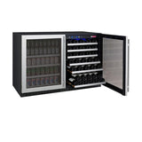 Allavino FlexCount II Tru-Vino 56 Bottle/154 Can Dual Zone Stainless Steel Beverage/Wine Fridge 3Z-VSWB24-2S20 Wine/Beverage Coolers Combo 3Z-VSWB24-2S20 Wine Coolers Empire