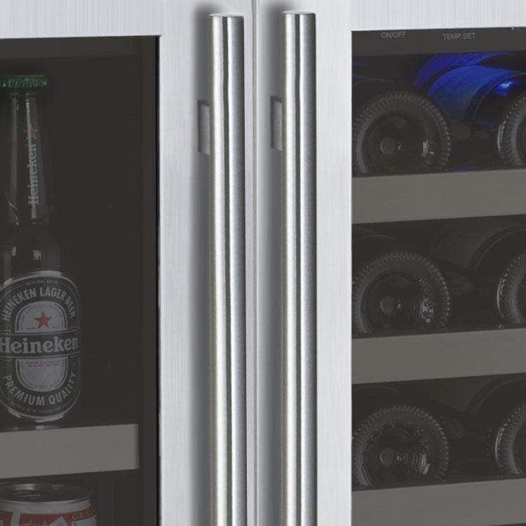 Allavino FlexCount II Tru-Vino 56 Bottle/154 Can Dual Zone Stainless Steel Beverage/Wine Fridge 3Z-VSWB24-2S20 Wine/Beverage Coolers Combo 3Z-VSWB24-2S20 Wine Coolers Empire