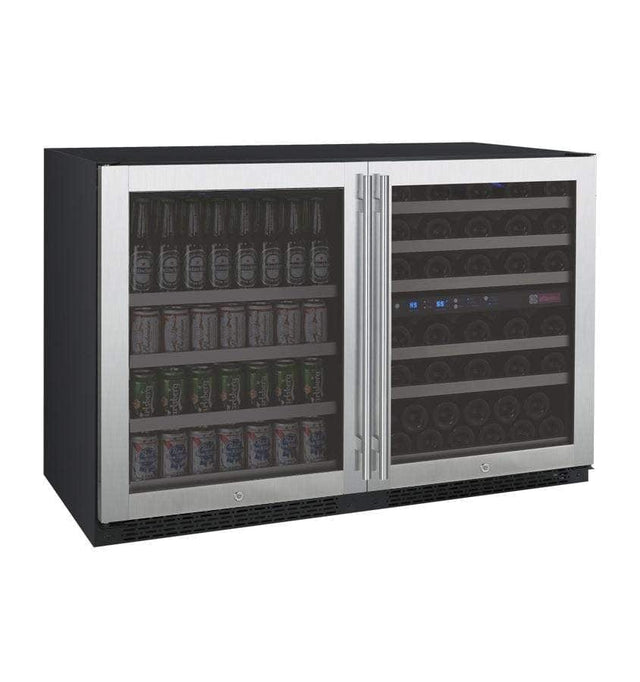 Allavino FlexCount II Tru-Vino 56 Bottle/154 Can Three Zone Stainless Steel Beverage/Wine Fridge 3Z-VSWB24-3S20 Wine/Beverage Coolers Combo 3Z-VSWB24-3S20 Wine Coolers Empire