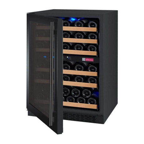 Allavino FlexCount II Tru-Vino 56 Bottle Dual Zone Black Left Hinge Wine Fridge VSWR56-2BL20 Wine Coolers VSWR56-2BL20 Wine Coolers Empire