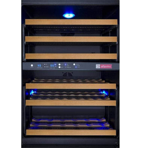 Allavino FlexCount II Tru-Vino 56 Bottle Dual Zone Black Left Hinge Wine Fridge VSWR56-2BL20 Wine Coolers VSWR56-2BL20 Wine Coolers Empire