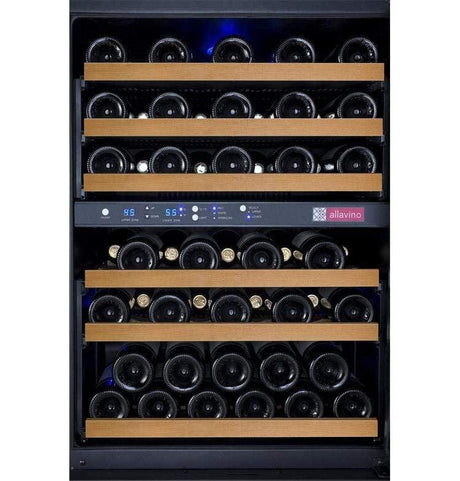 Allavino FlexCount II Tru-Vino 56 Bottle Dual Zone Black Left Hinge Wine Fridge VSWR56-2BL20 Wine Coolers VSWR56-2BL20 Wine Coolers Empire