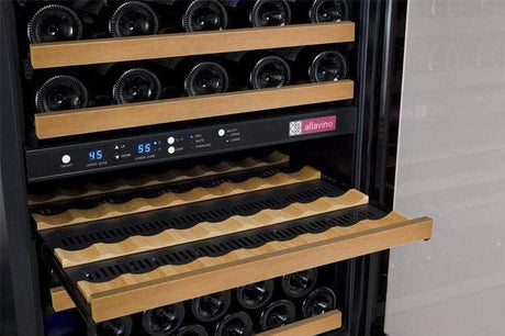 Allavino FlexCount II Tru-Vino 56 Bottle Dual Zone Black Left Hinge Wine Fridge VSWR56-2BL20 Wine Coolers VSWR56-2BL20 Wine Coolers Empire