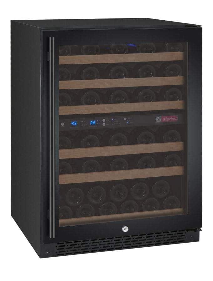 Allavino FlexCount II Tru-Vino 56 Bottle Dual Zone Black Right Hinge Wine Fridge VSWR56-2BR20 Wine Coolers VSWR56-2BR20 Wine Coolers Empire