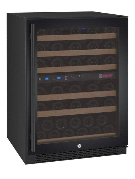 Allavino FlexCount II Tru-Vino 56 Bottle Dual Zone Black Right Hinge Wine Fridge VSWR56-2BR20 Wine Coolers VSWR56-2BR20 Wine Coolers Empire