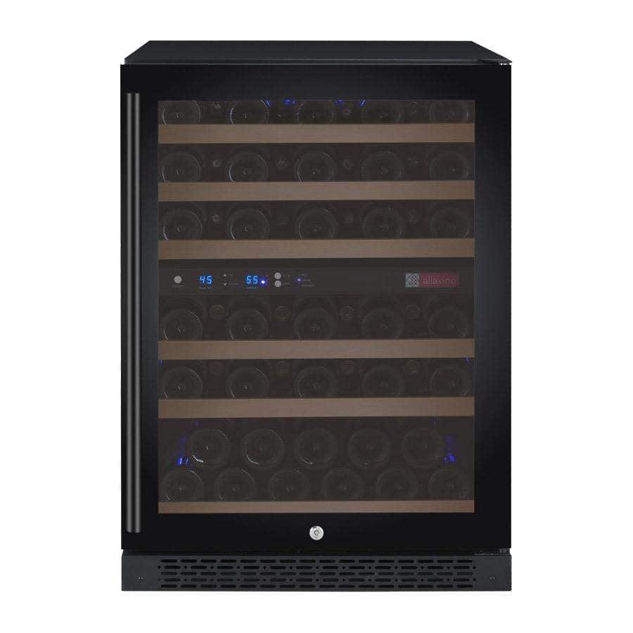 Allavino FlexCount II Tru-Vino 56 Bottle Dual Zone Black Right Hinge Wine Fridge VSWR56-2BR20 Wine Coolers VSWR56-2BR20 Wine Coolers Empire