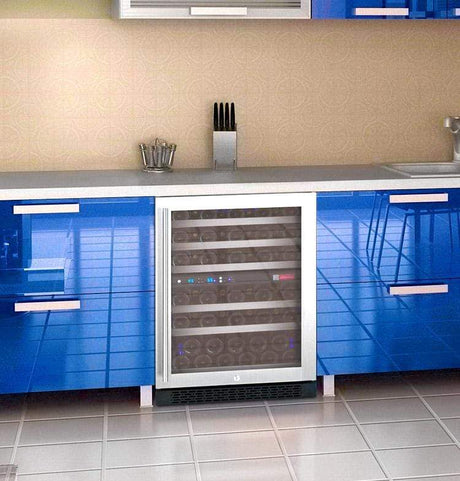 Allavino FlexCount II Tru-Vino 56 Bottle Dual Zone Stainless Steel Right Hinge Wine Fridge VSWR56-2SR20 Wine Coolers VSWR56-2SR20 Wine Coolers Empire