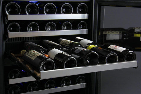 Allavino FlexCount II Tru-Vino 56 Bottle Dual Zone Stainless Steel Right Hinge Wine Fridge VSWR56-2SR20 Wine Coolers VSWR56-2SR20 Wine Coolers Empire