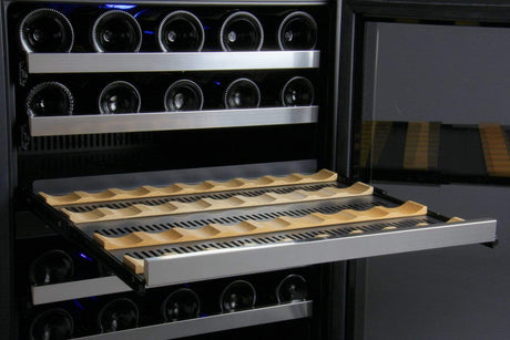 Allavino FlexCount II Tru-Vino 56 Bottle Dual Zone Stainless Steel Right Hinge Wine Fridge VSWR56-2SR20 Wine Coolers VSWR56-2SR20 Wine Coolers Empire
