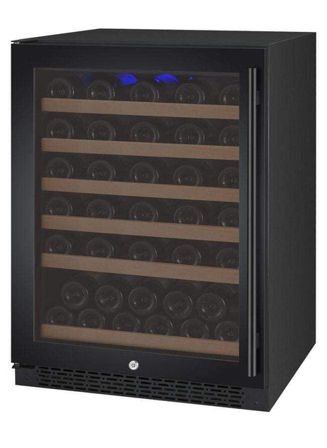 Allavino FlexCount II Tru-Vino 56 Bottle Single Zone Black Left Hinge Wine Fridge VSWR56-1BL20 Wine Coolers VSWR56-1BL20 Wine Coolers Empire