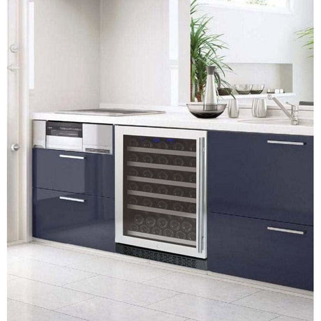 Allavino FlexCount II Tru-Vino Series 56 Bottle Stainless Steel Left Hinge Wine Fridge VSWR56-1SL20 Wine Coolers VSWR56-1SL20 Wine Coolers Empire