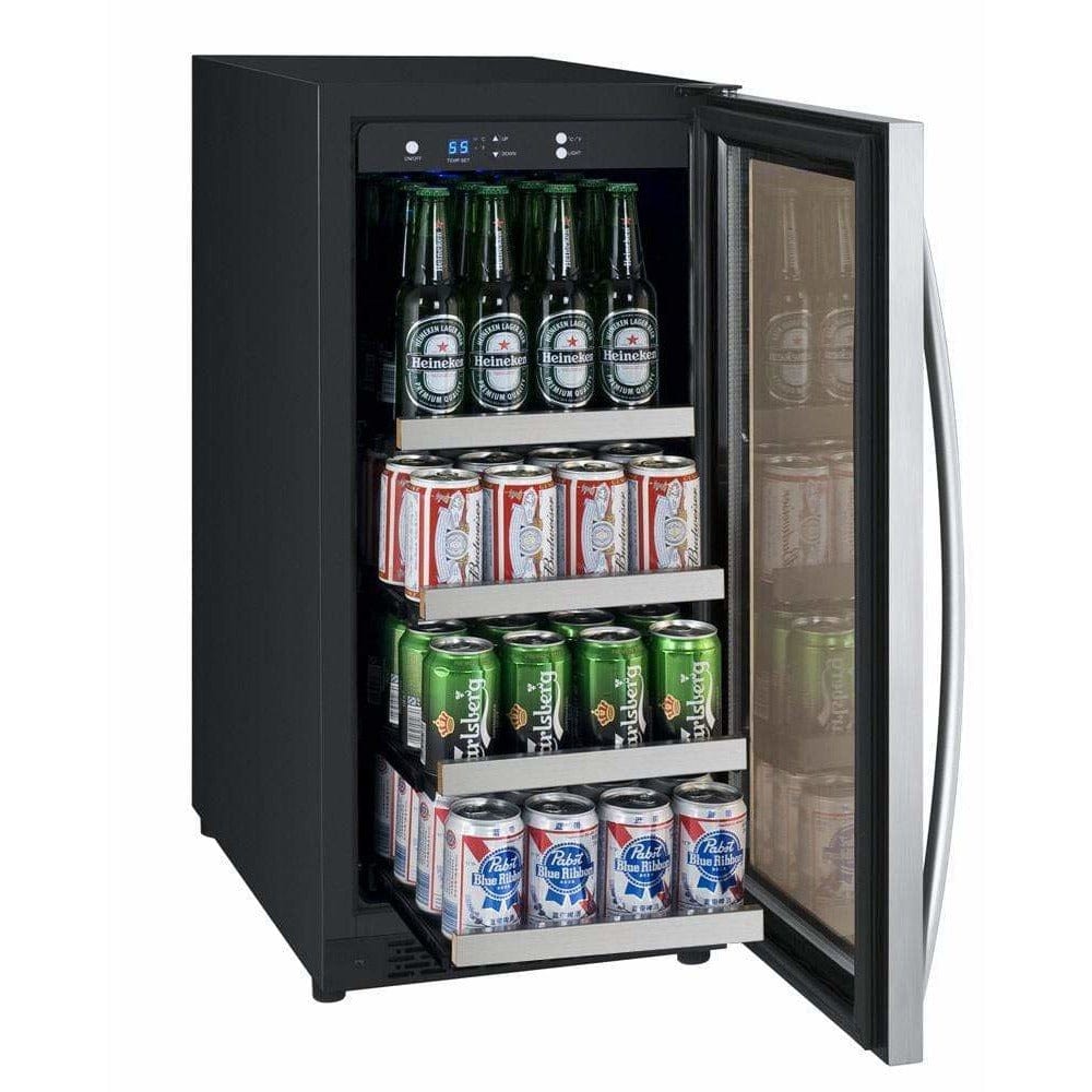 Allavino FlexCount II Tru-Vino Stainless Steel Left Hinge Beverage Fridge VSBC15-SL20 Beverage Centers VSBC15-SL20 Wine Coolers Empire