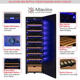 Allavino KWR-8185-1SDR 185 Bottle Single Zone Wine Vault with Solid Black Right Hinge Door Wine Coolers KWR-8185-1SDR Wine Coolers Empire