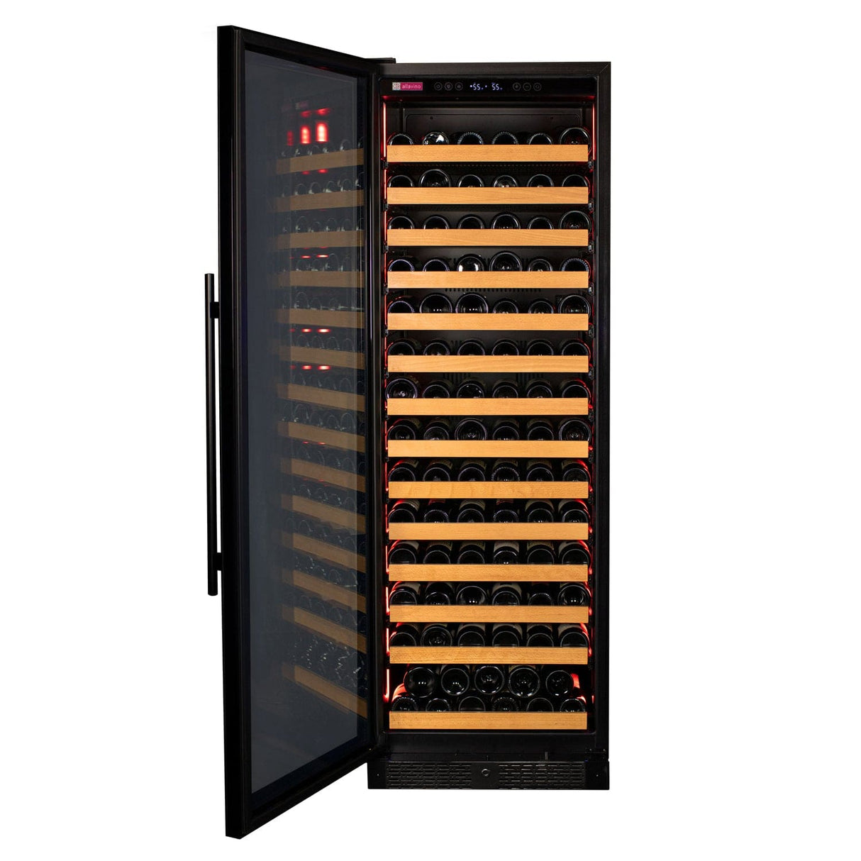 Allavino Reserva 163 Bottle Black Glass Left Hinge Wine Cooler VSW16371S-1BGL Wine Coolers VSW16371S-1BGL Wine Coolers Empire